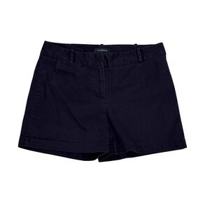 Talbots Chino Shorts Women Size 8 Black Cotton Blend 5" Inseam Casual Everyday